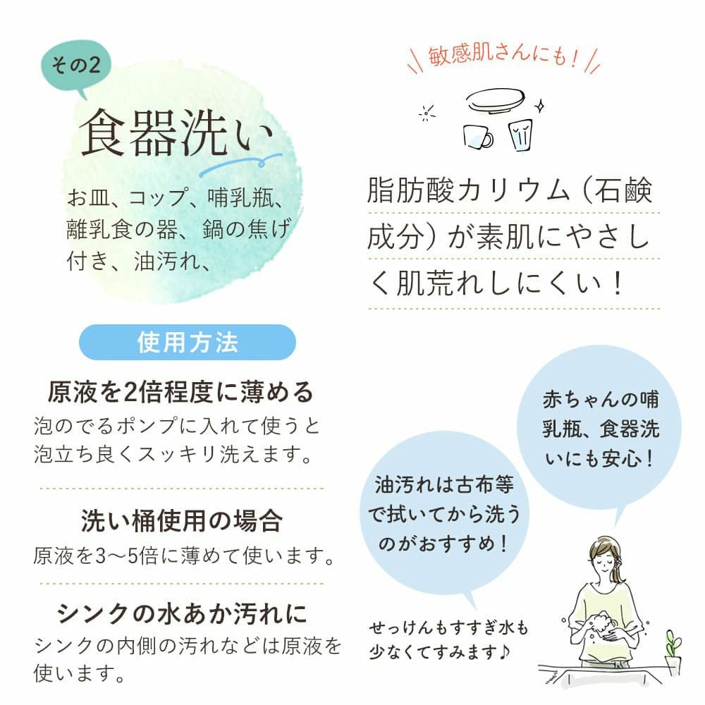 メイドインアース 液体せっけん 洗濯 食器 掃除用　ココヤシ洗剤