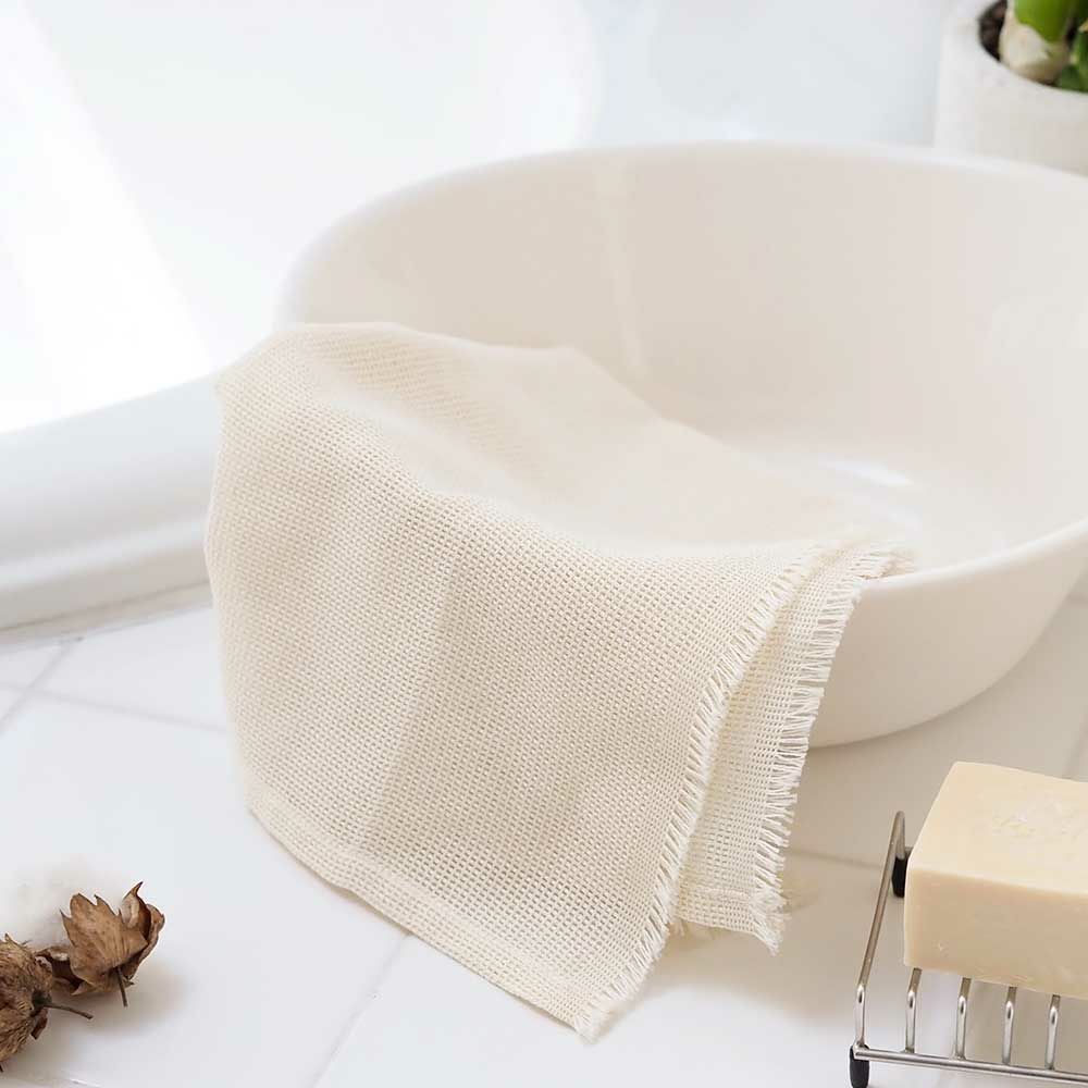 からみ織フリンジ ボディタオル ［純オーガニックコットン100