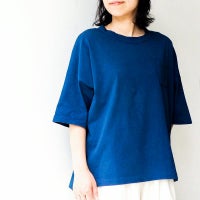 正藍染メイドインアースのＴシャツ【度詰天竺】