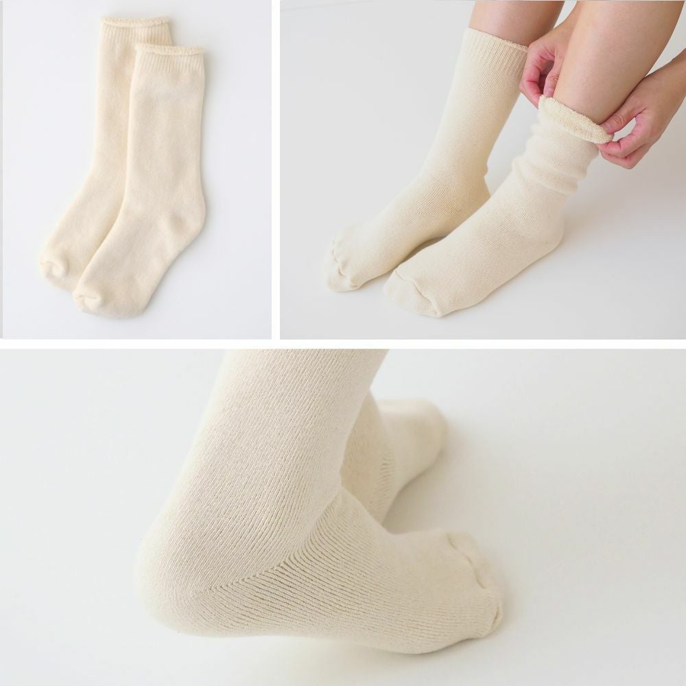 パイル編ルームソックス　メイドインアース　オーガニックコットン