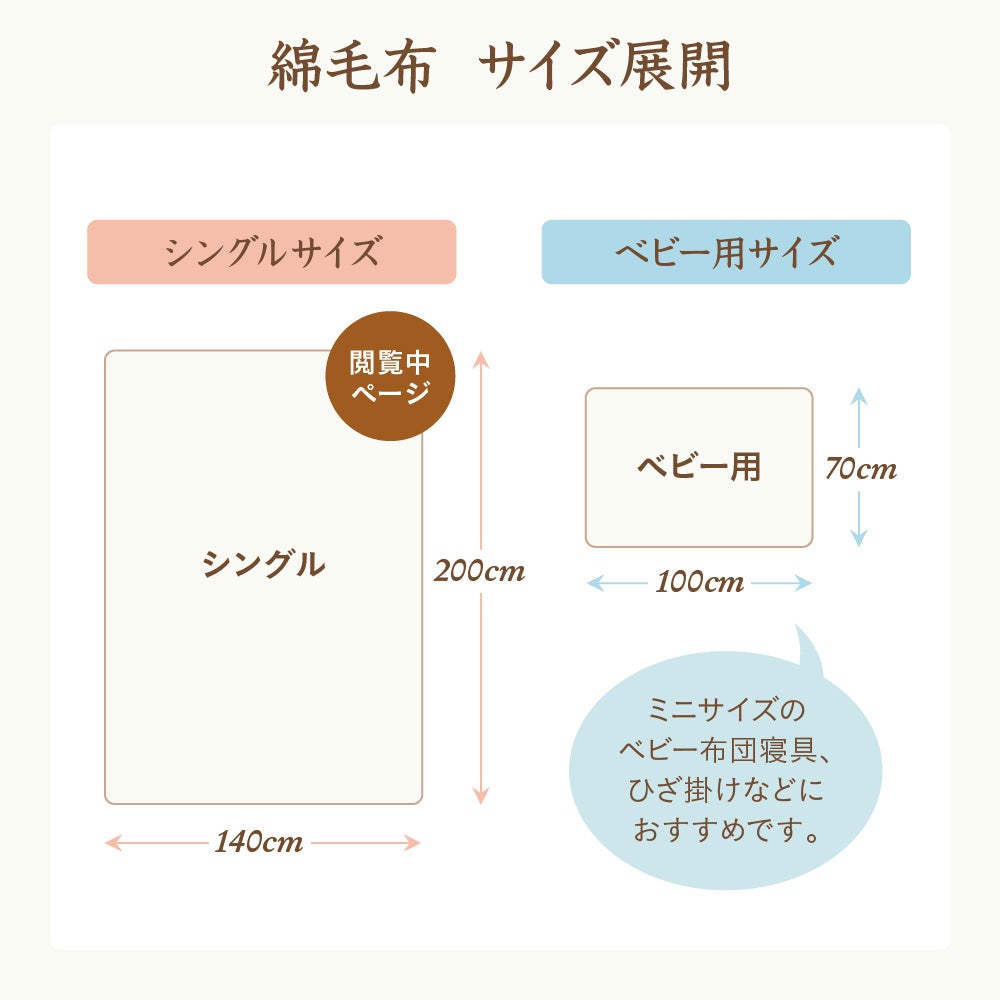 オーガニックコットン　綿毛布　メイドインアース