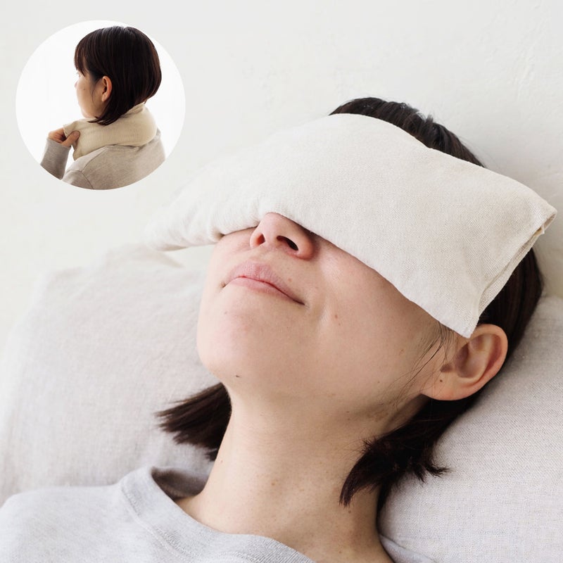 玄米ピロー　アイピロー　ネックピロー　オーガニックコットン　メイドインアース