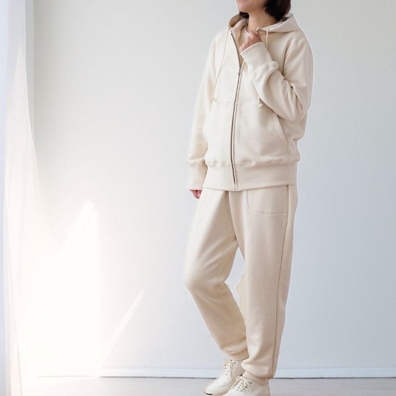 アズマ裏毛パーカー　スウェットパンツ　メイドインアース　オーガニックコットン