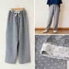 水玉 ダブルガーゼパジャマパンツ オーガニックコットン