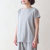 ボートネックフレンチ袖Tシャツ　メイドインアース　オーガニックコットン