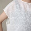 野の花刺繍のガーゼブラウス　オーガニックコットン　メイドインアース